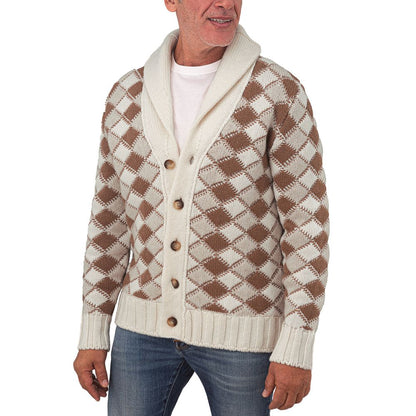 Gran Sasso Bicolor Wool Cardigan