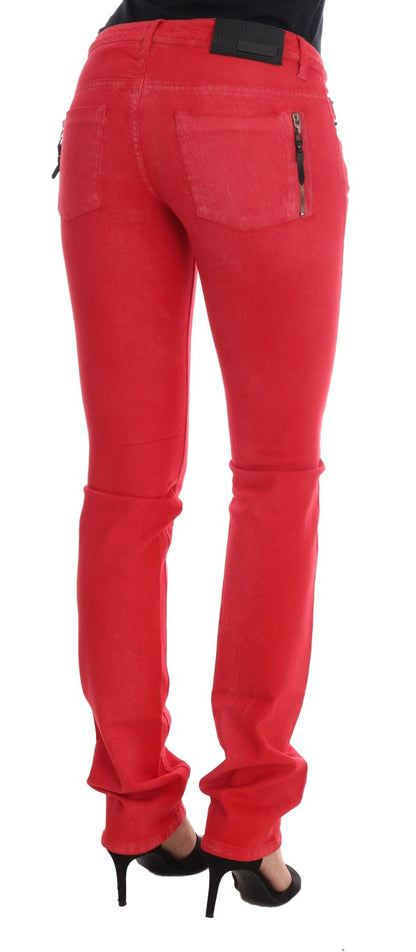 Costume National Radiant Red Jeans super slim firmati