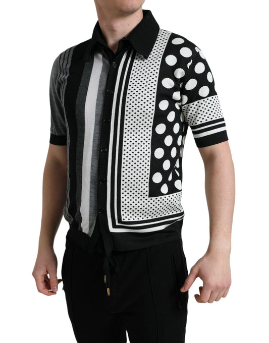 Dolce &amp; Gabbana Черно-белый джемпер, кардиган, свитер-поло