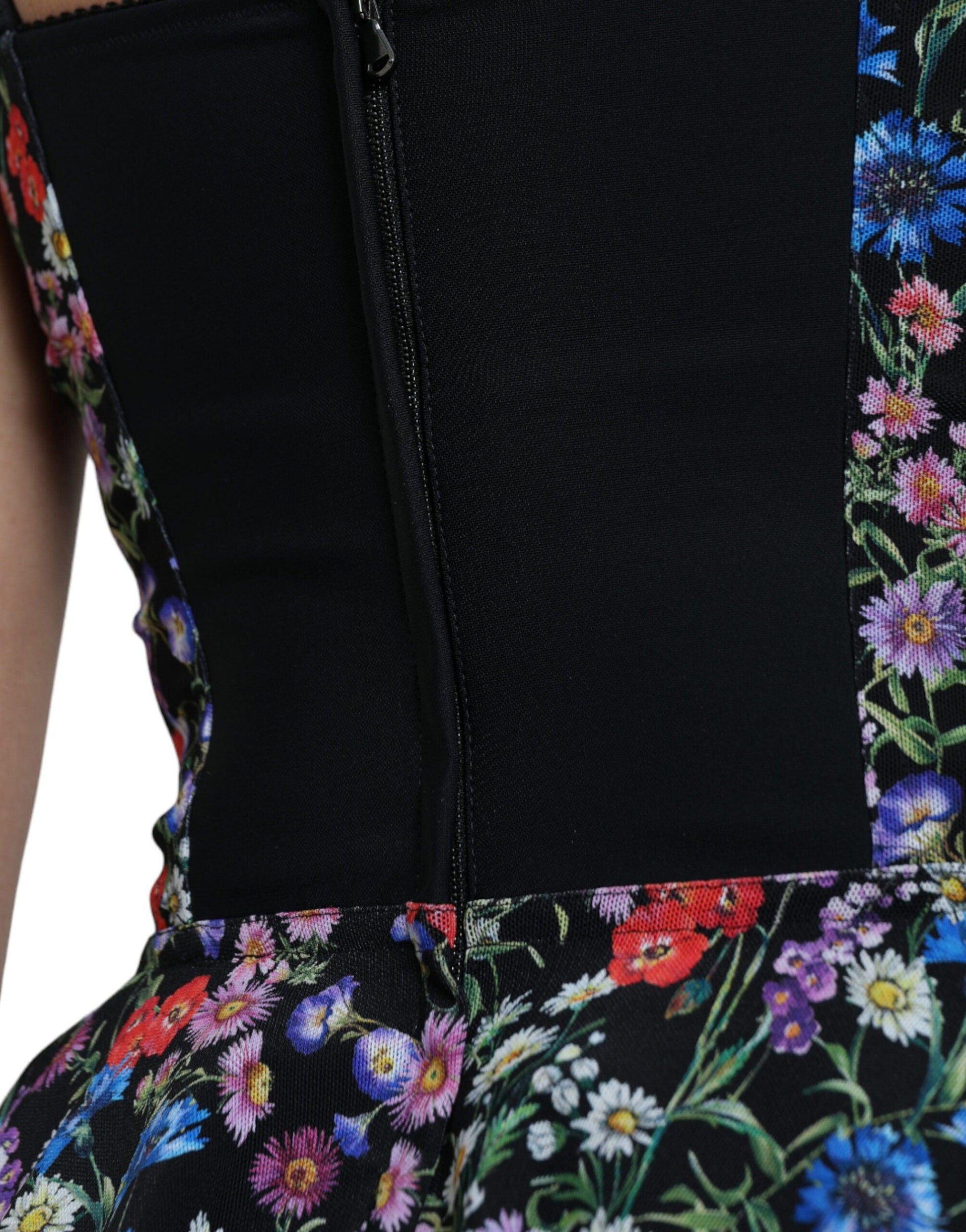 Dolce & Gabbana Elegant Floral A-Line Mini Dress - PER.FASHION