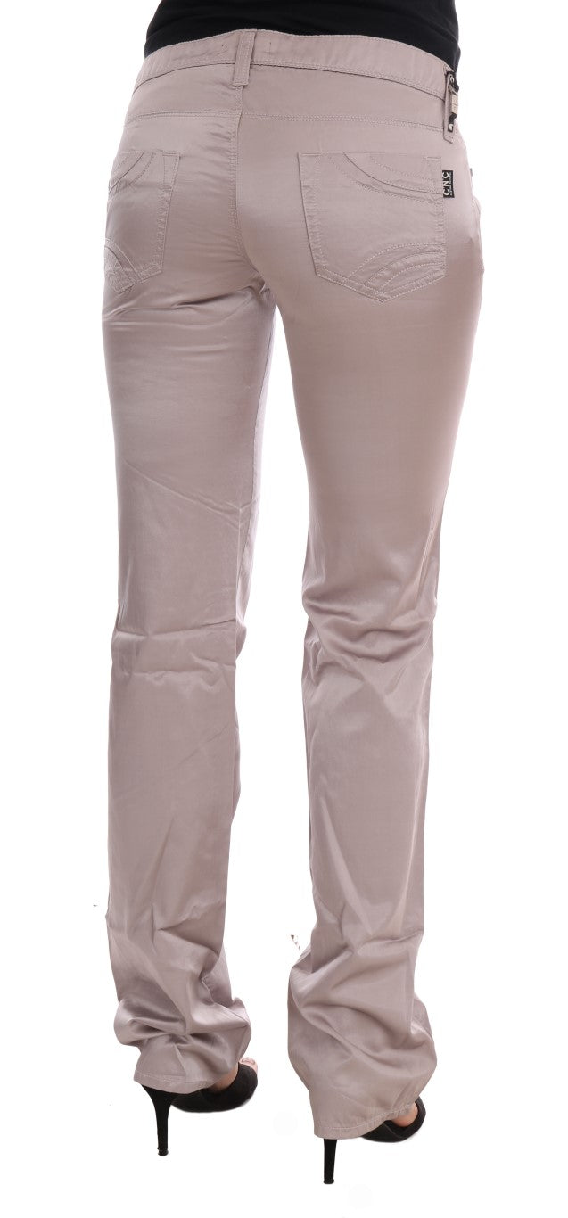 Costume National Chic Jeans firmati slim fit beige