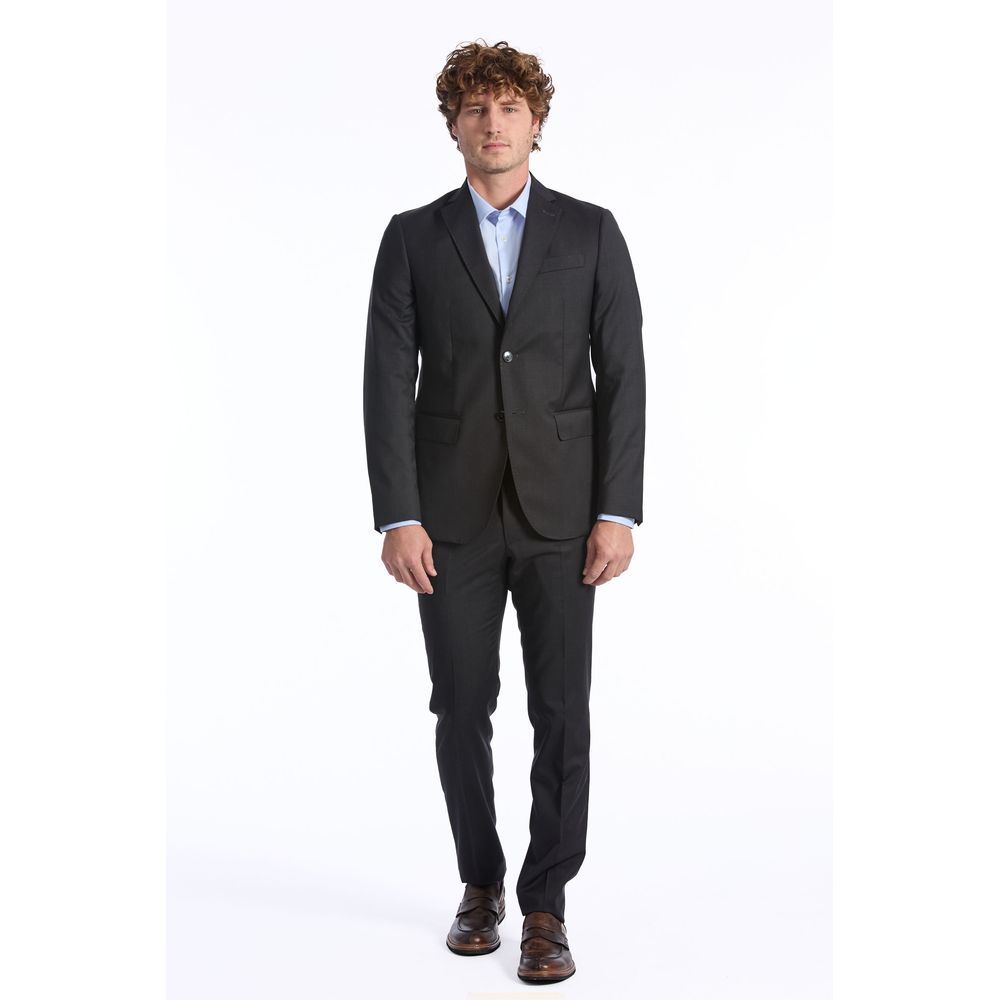 Baldinini Trend Gray Wool Suit