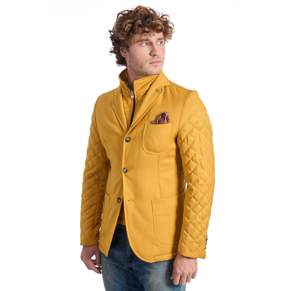 Roberto Pepe Luxury Yellow Viscose Jacket