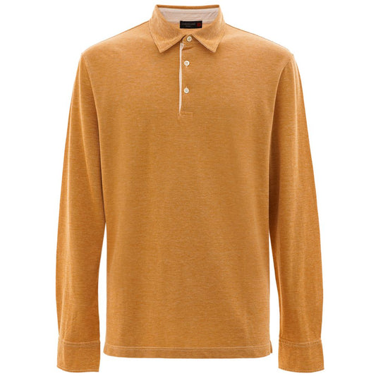 Corneliani Beige Cotton Polo Shirt