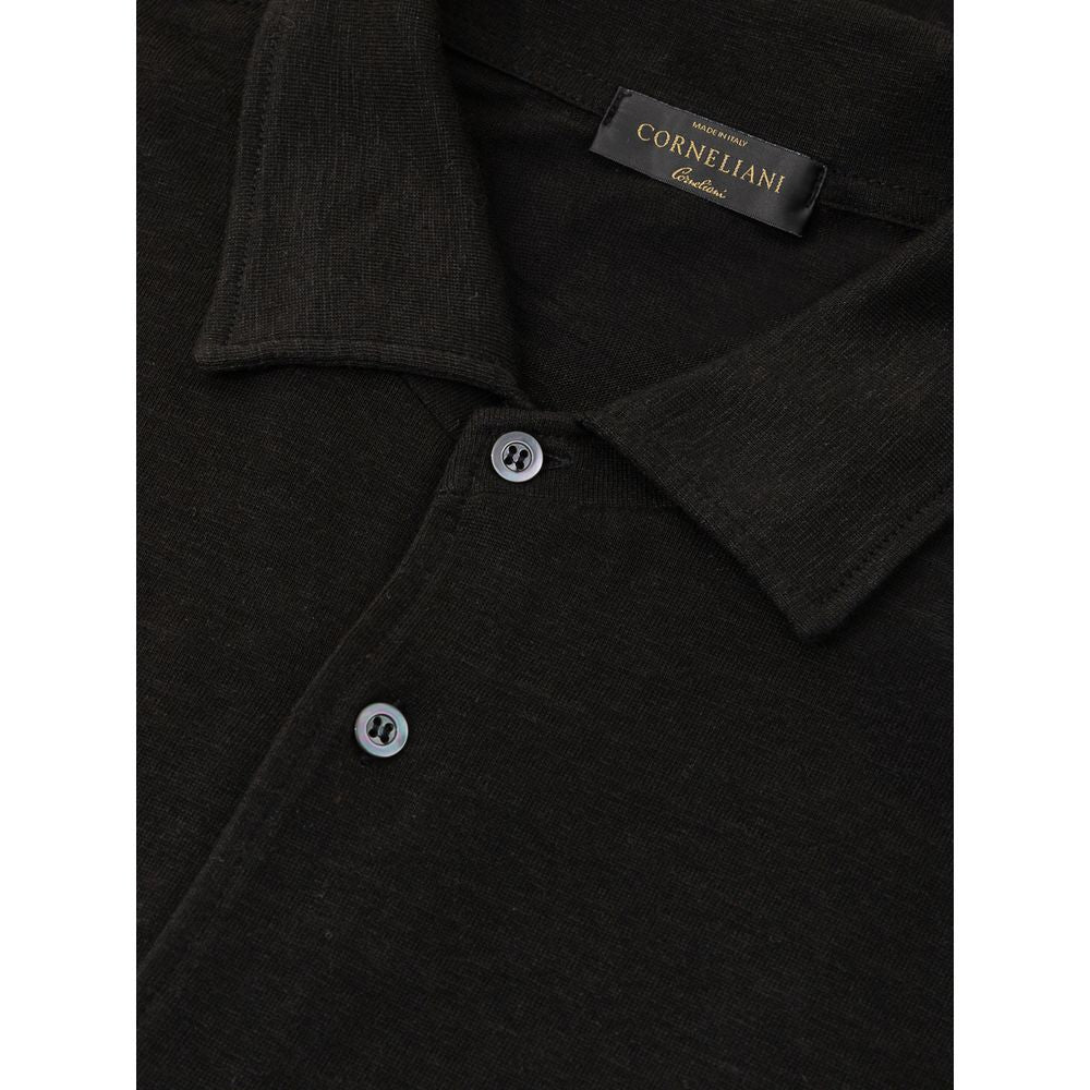 Corneliani Black Linen Shirt