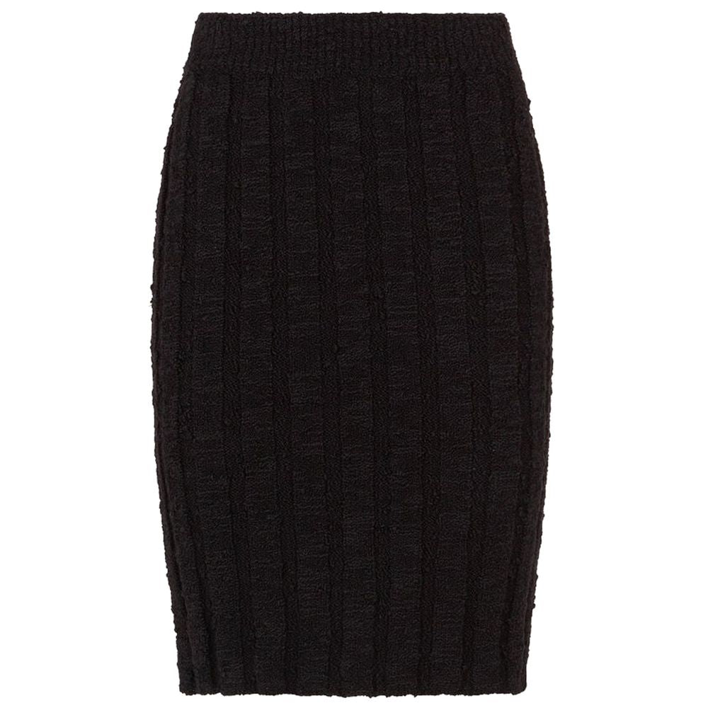 Dolce & Gabbana Black Wool Vergine Skirt