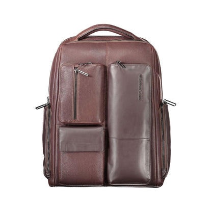 Piquadro Brown Leather Backpack