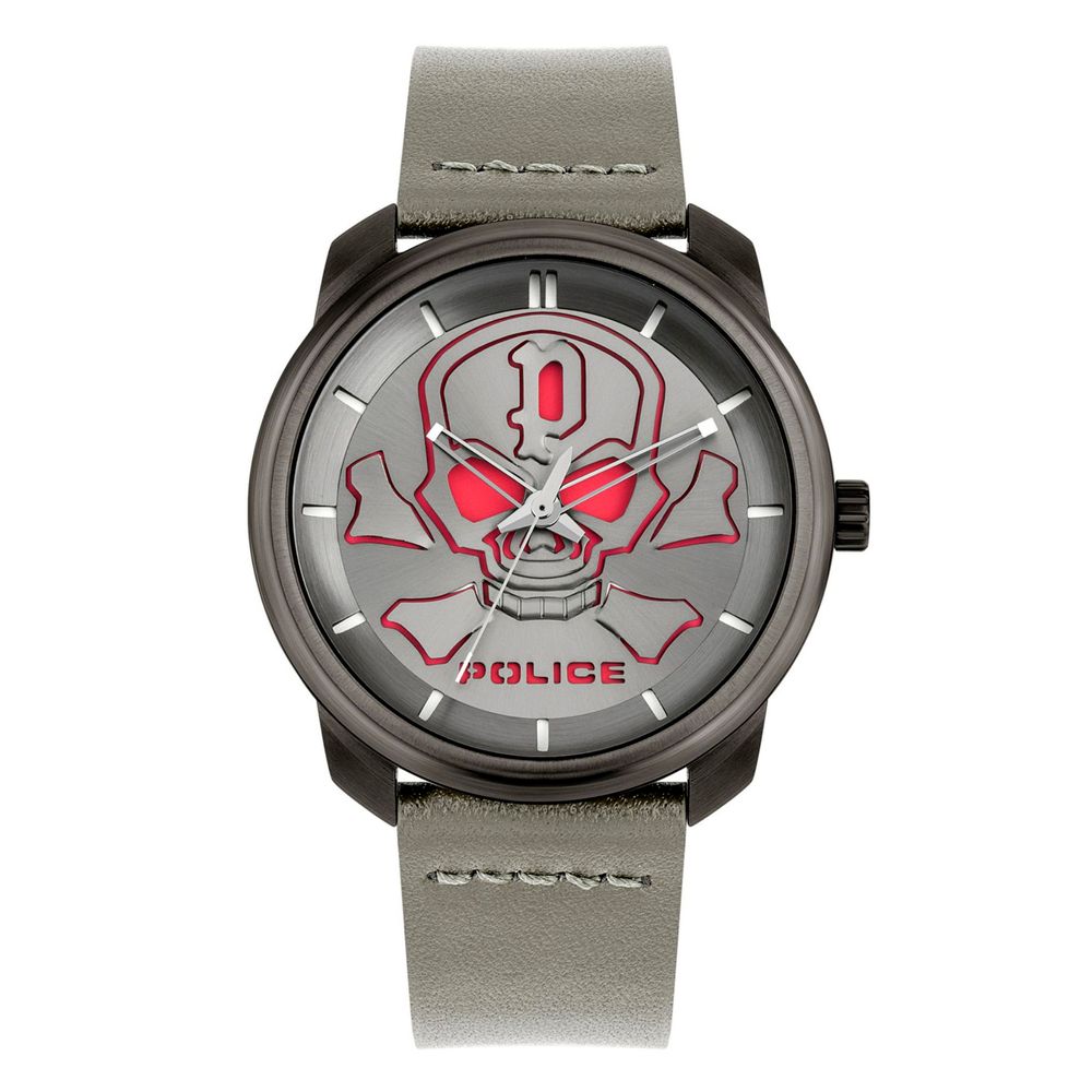 Police Gray Leather Watch