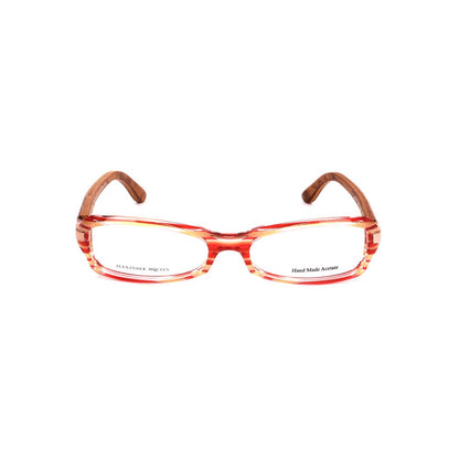 Montature in acetato rosso Alexander McQueen