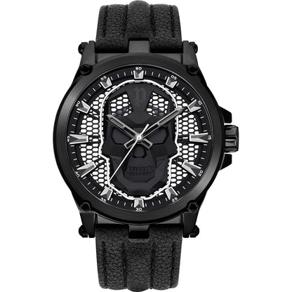 Police Black Leather Watch