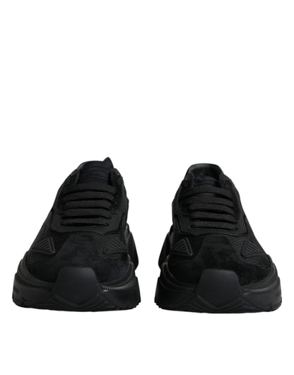 Dolce & Gabbana Black Leather Daymaster Low Top Sneakers Shoes