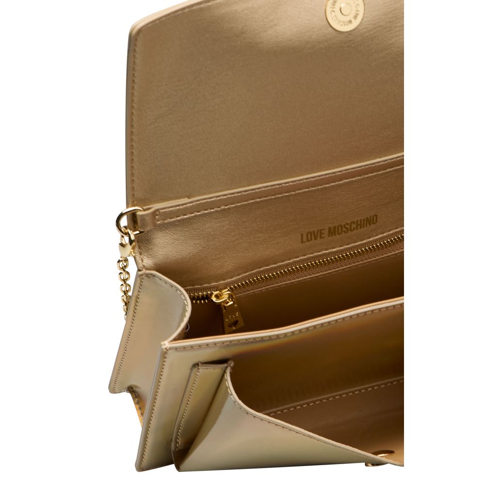 Love Moschino Gold Polyethylene Crossbody Bag