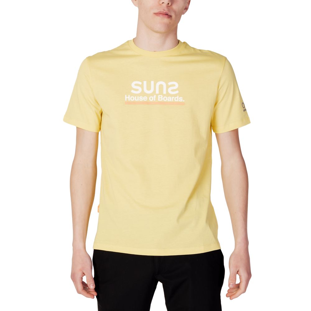 T-shirt in cotone giallo Suns