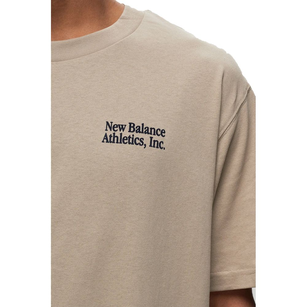 T-shirt in cotone beige New Balance