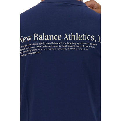 T-shirt in cotone blu New Balance