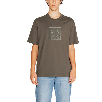 T-shirt in cotone verde Armani Exchange