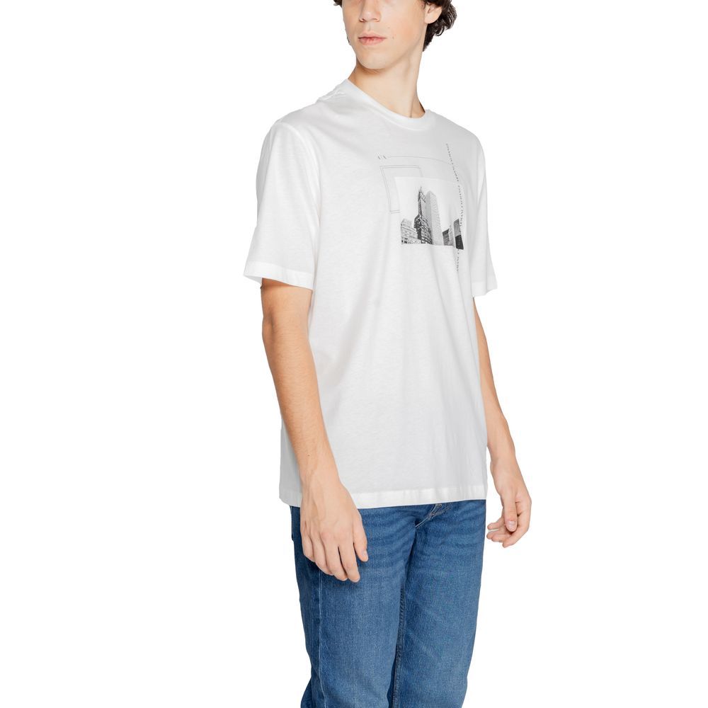 T-shirt bianca in cotone di Armani Exchange