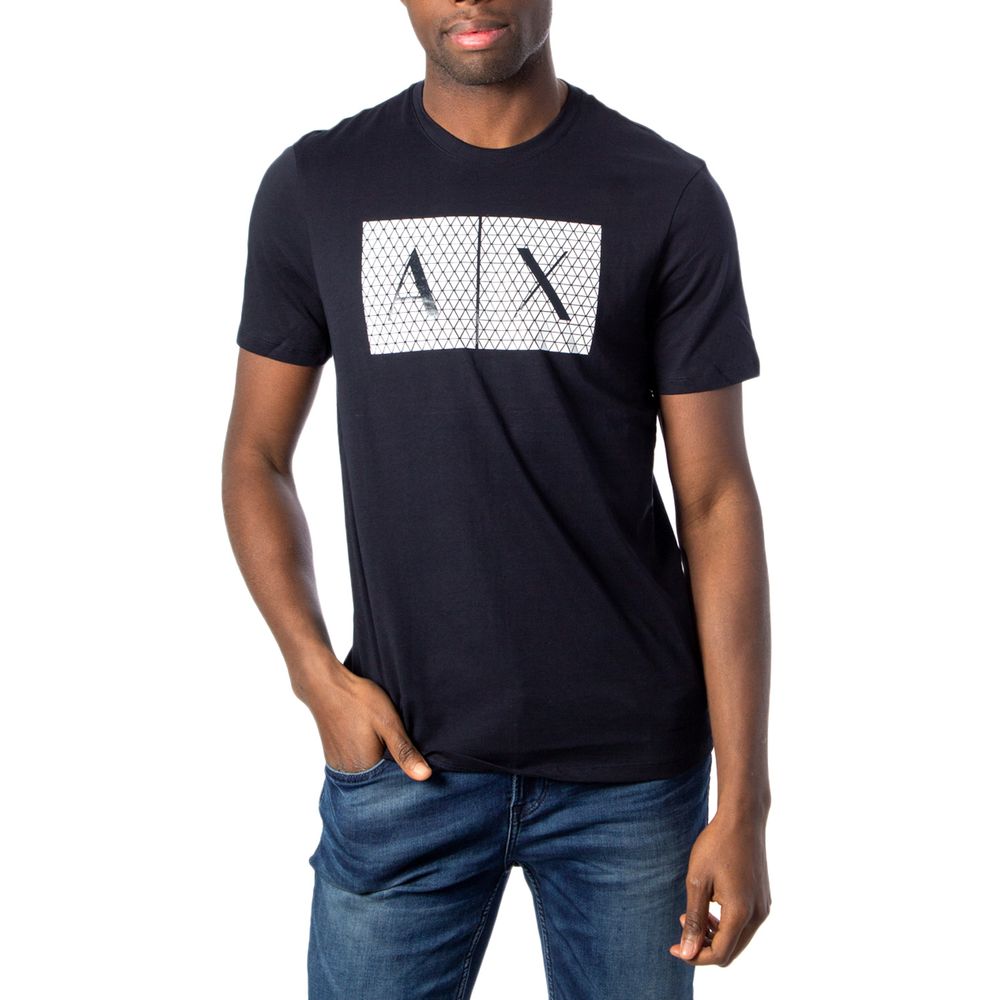 T-shirt in cotone blu Armani Exchange