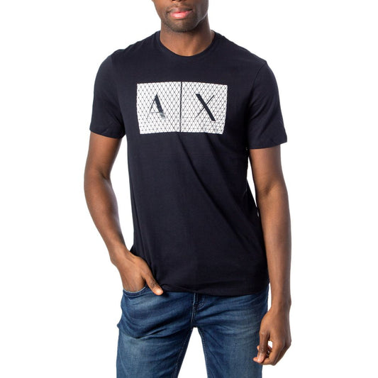 T-shirt in cotone blu Armani Exchange