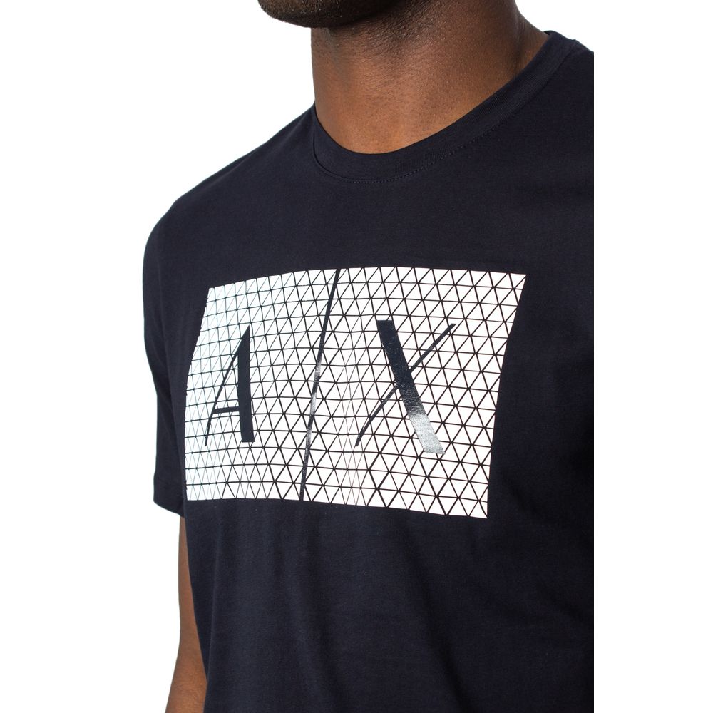 T-shirt in cotone blu Armani Exchange