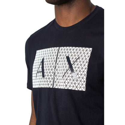 T-shirt in cotone blu Armani Exchange