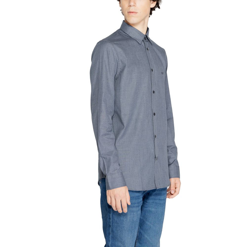 Armani Exchange Blue Cotton Shirt