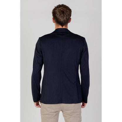 Armani Exchange Blue Viscose Blazer