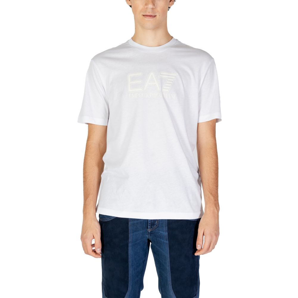 T-shirt in cotone bianco EA7 Emporio Armani