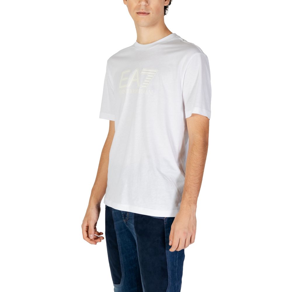 T-shirt in cotone bianco EA7 Emporio Armani