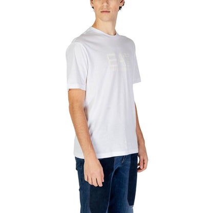 T-shirt in cotone bianco EA7 Emporio Armani