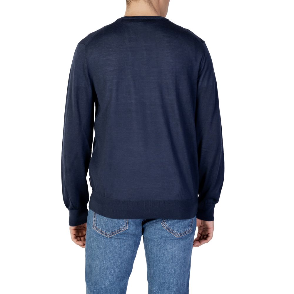 Armani Exchange Blue Wool Sweater