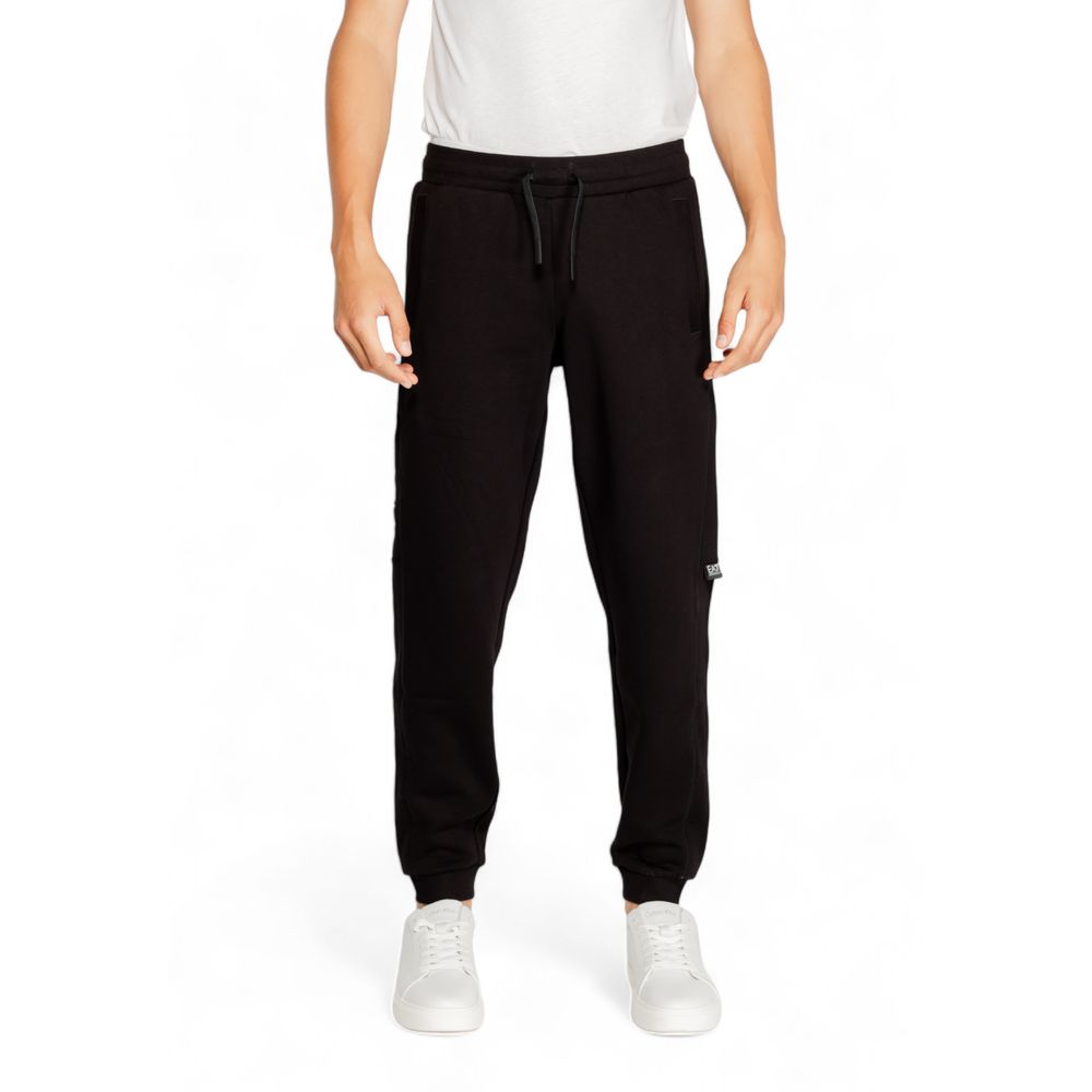 Jeans e pantaloni in cotone nero EA7 Emporio Armani