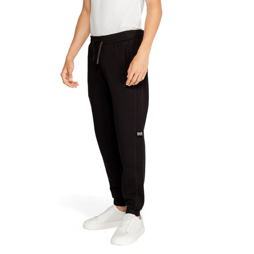 Jeans e pantaloni in cotone nero EA7 Emporio Armani