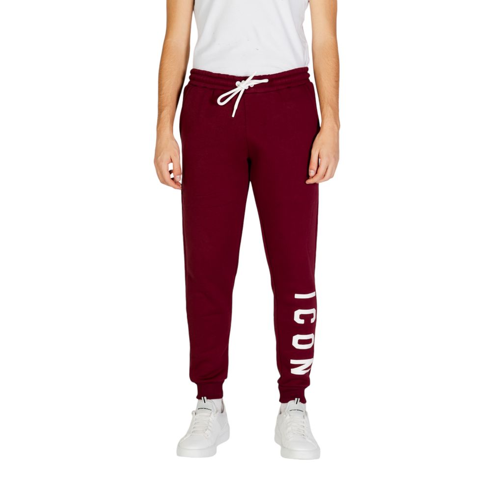 Jeans e pantaloni in cotone bordeaux Icon