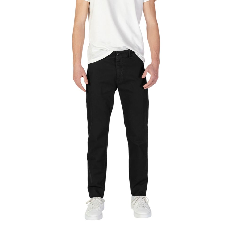 Jeans e pantaloni in cotone nero Hugo Boss