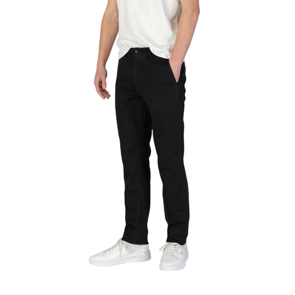 Jeans e pantaloni in cotone nero Hugo Boss