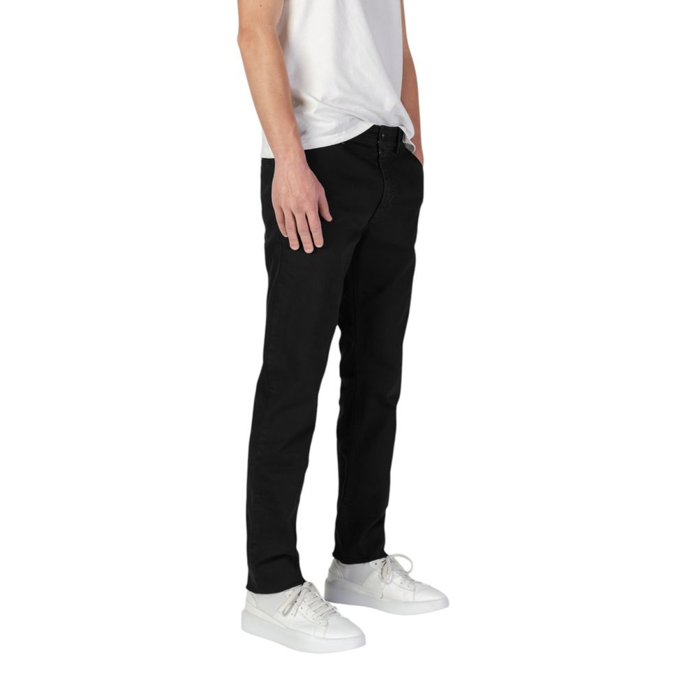 Jeans e pantaloni in cotone nero Hugo Boss