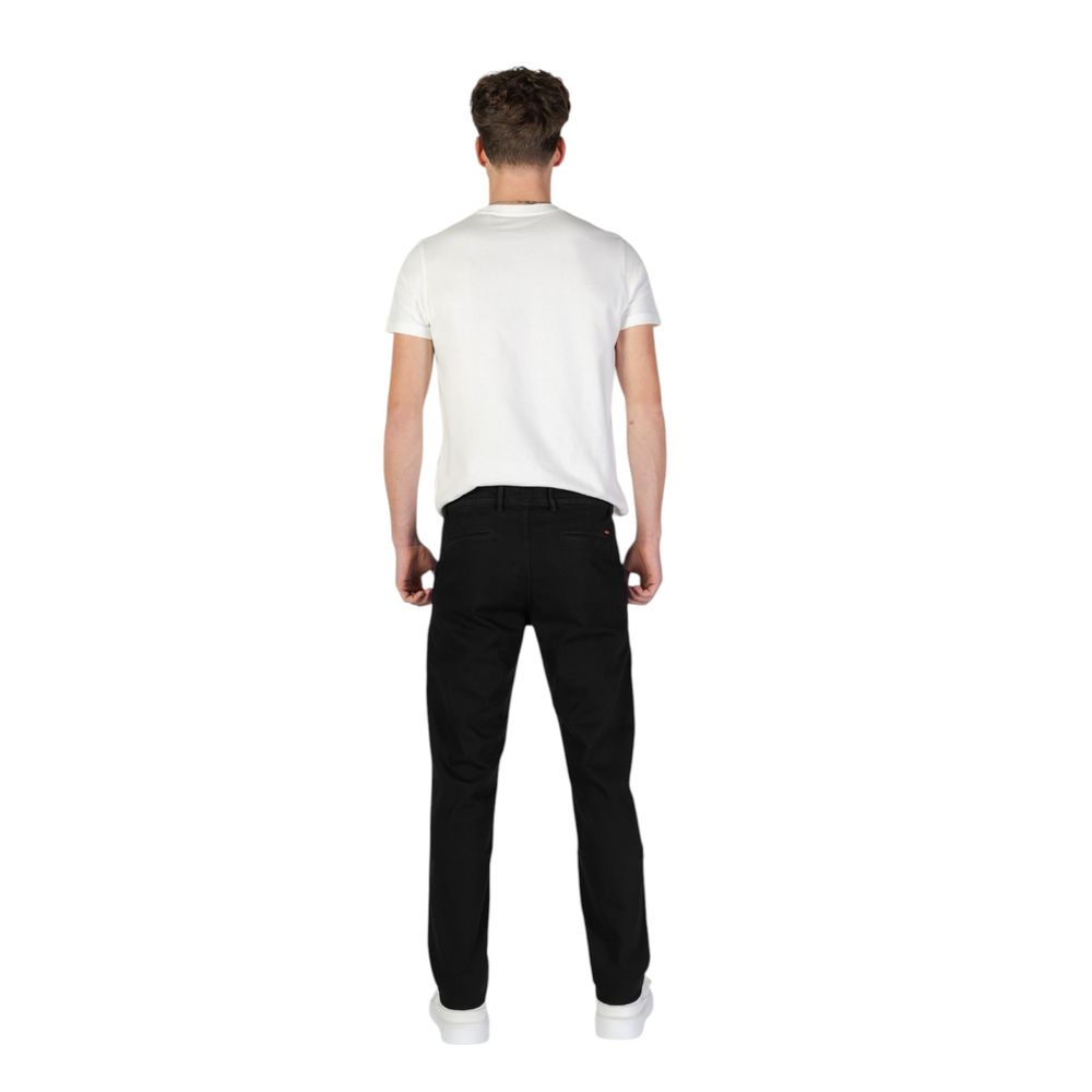 Jeans e pantaloni in cotone nero Hugo Boss