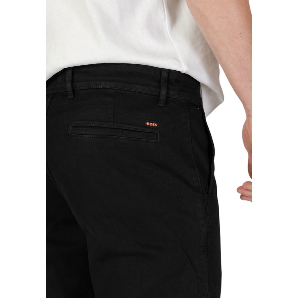 Jeans e pantaloni in cotone nero Hugo Boss