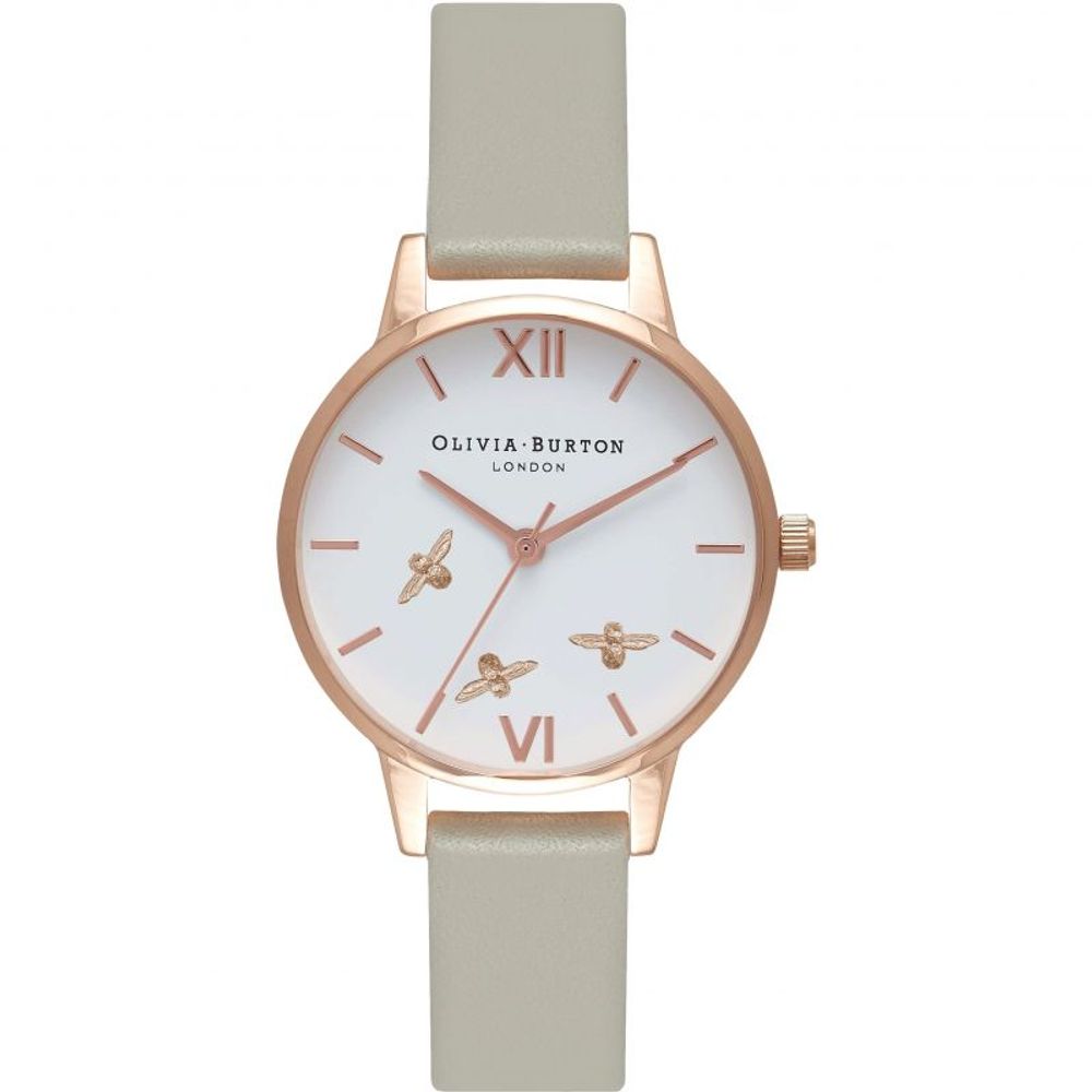 Orologio Olivia Burton in pelle sintetica grigia
