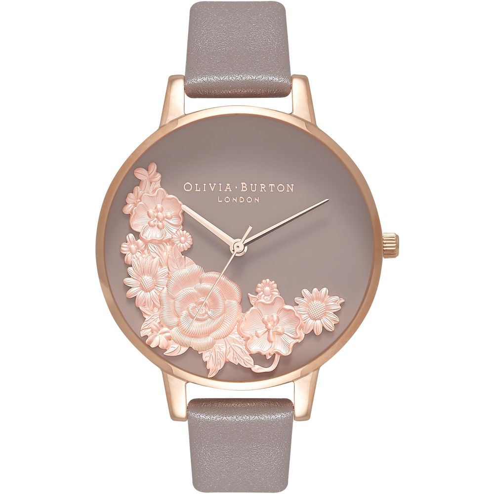Orologio Olivia Burton in pelle grigia