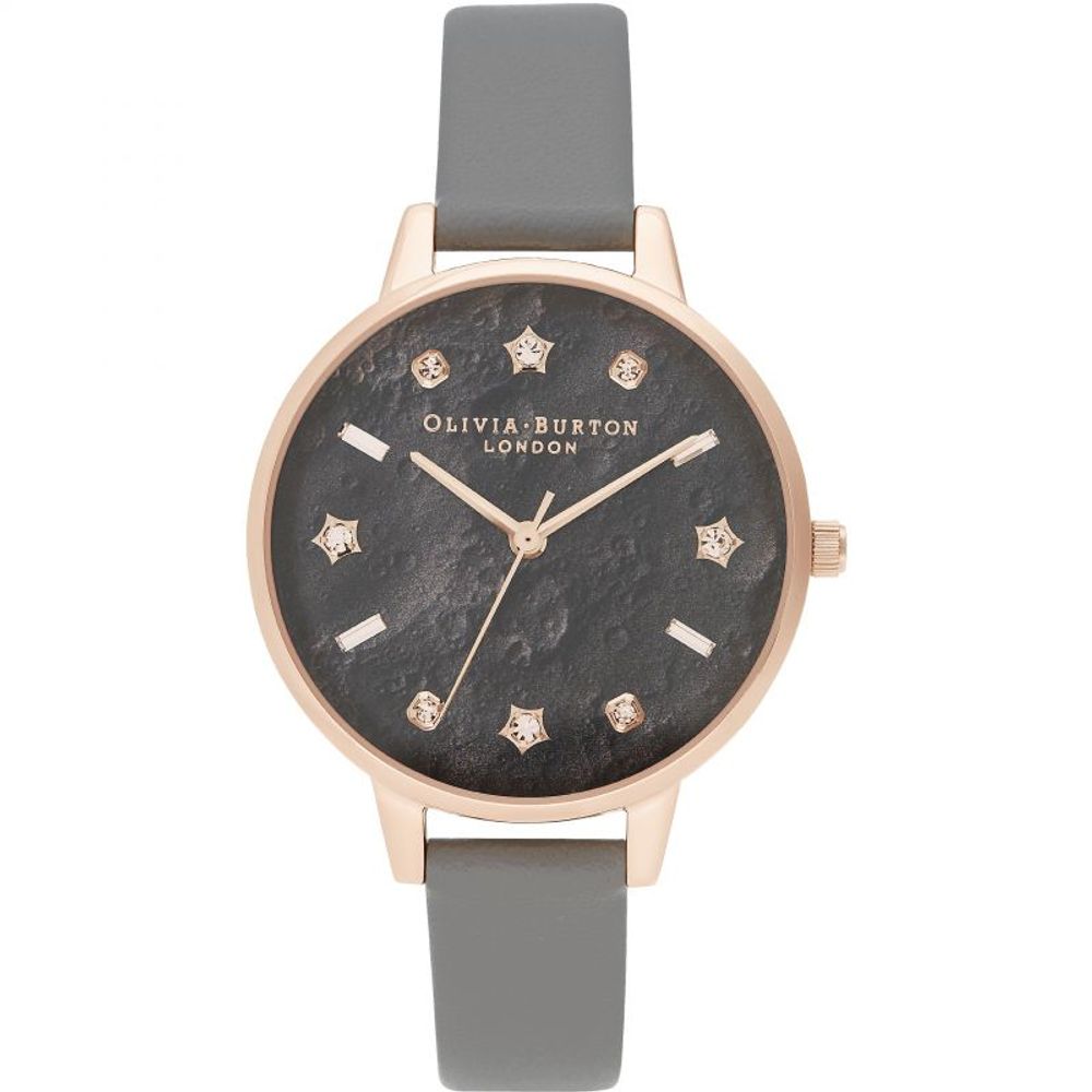 Orologio Olivia Burton in pelle grigia