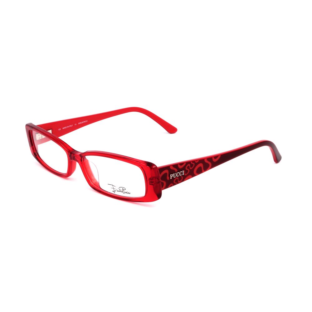Montature in plastica rossa Emilio Pucci