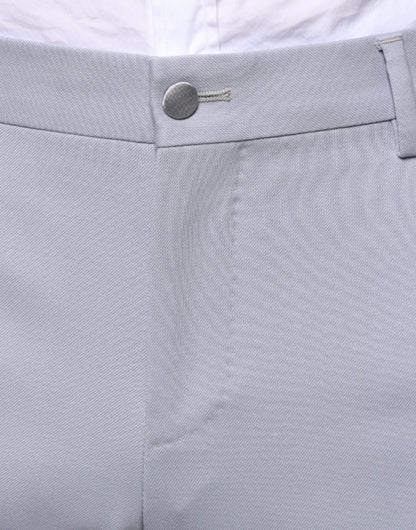 Pantaloni eleganti in lana grigio chiaro Dolce &amp; Gabbana