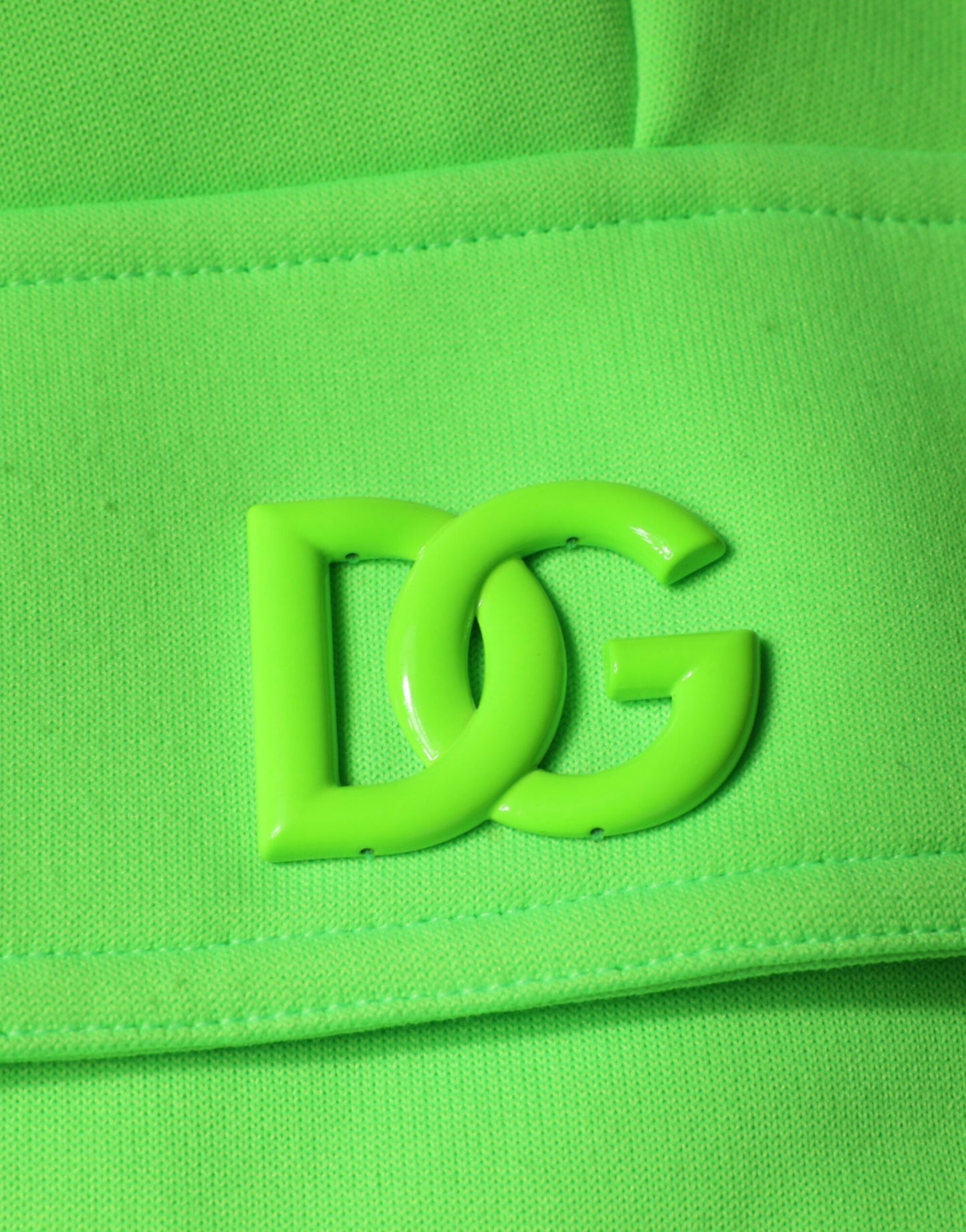 Pantaloni della tuta cargo in poliestere verde neon Dolce &amp; Gabbana