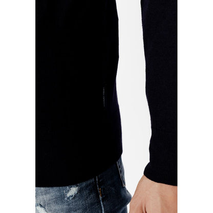 Maglietta in lana blu Armani Exchange