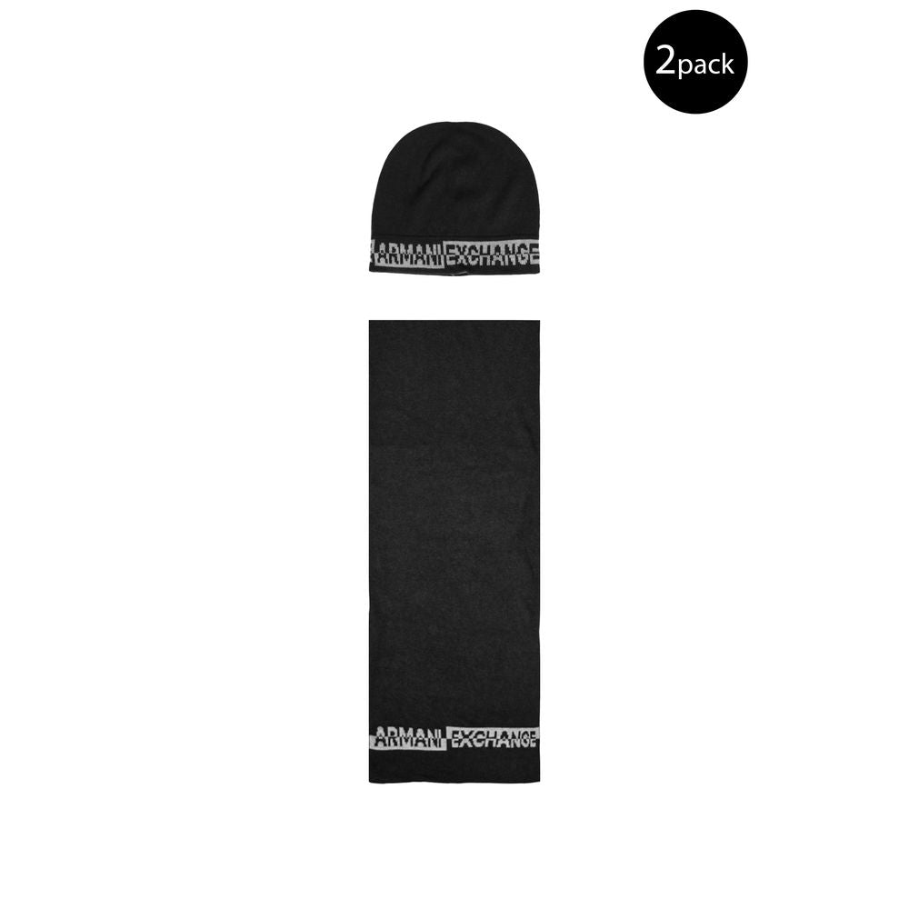 Sciarpa in poliammide nera Armani Exchange