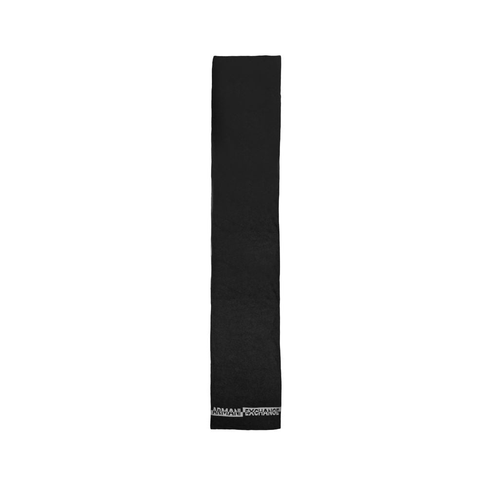 Sciarpa in poliammide nera Armani Exchange