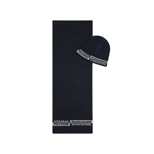 Sciarpa di lana blu Armani Exchange