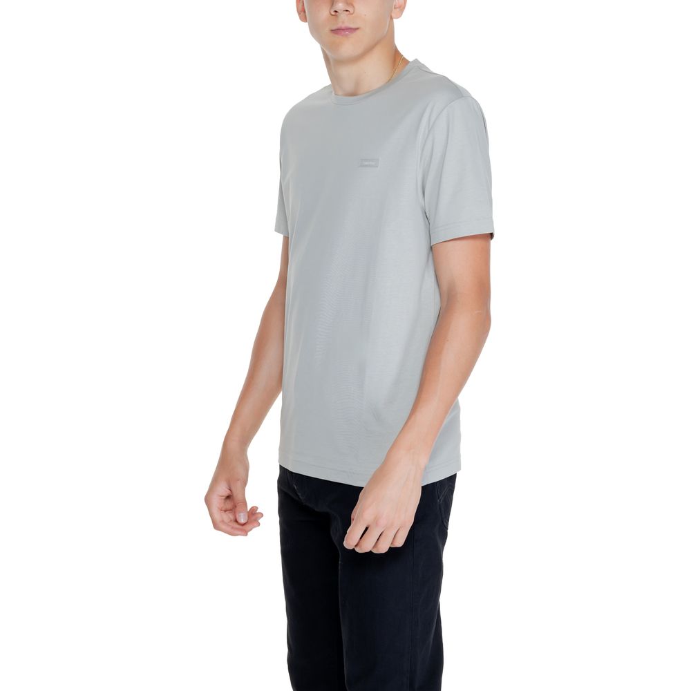 T-shirt in cotone grigio Calvin Klein